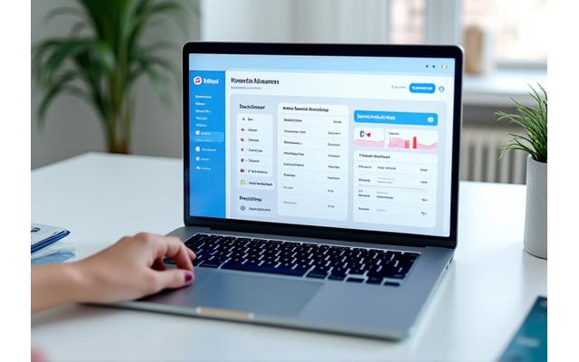 Un ecran de computer afișând un dashboard personalizat cu secțiuni pentru abonament, preferințe și istoric plăți.