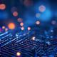 Coperta Podcast Tech & Viitor - o placă de circuit cu un efect de lumină futurist