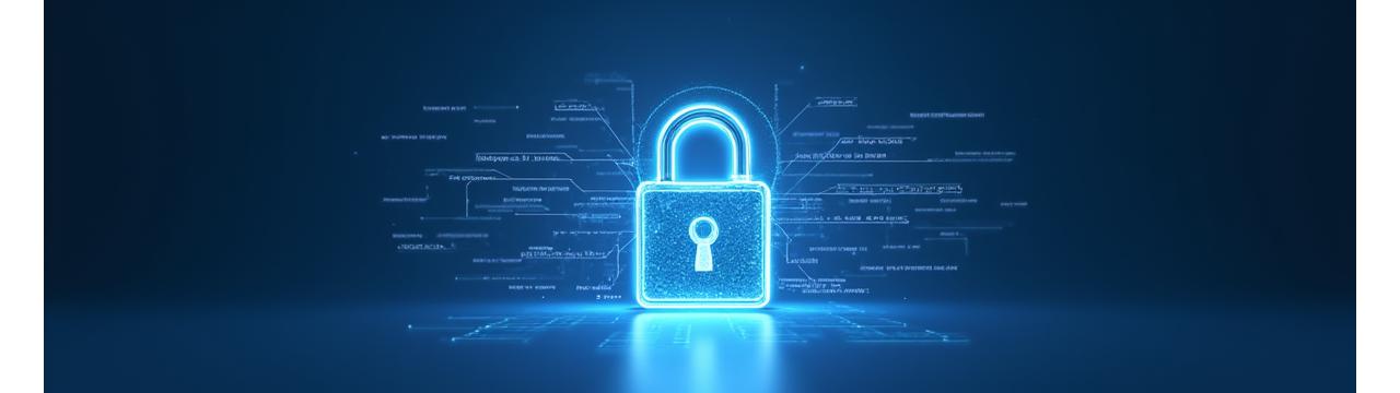 O imagine stilizată a unui lacăt digital deschis pe un ecran, simbolizând transparența și securitatea datelor personale.