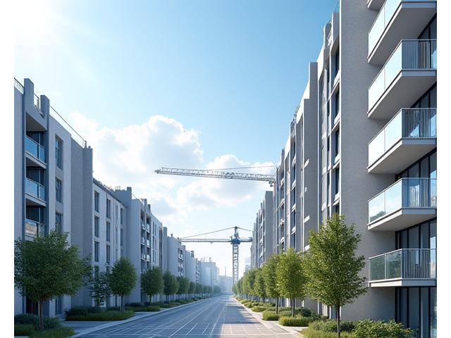Arhitectură modernă și blocuri de locuințe în Sectorul 4 București.